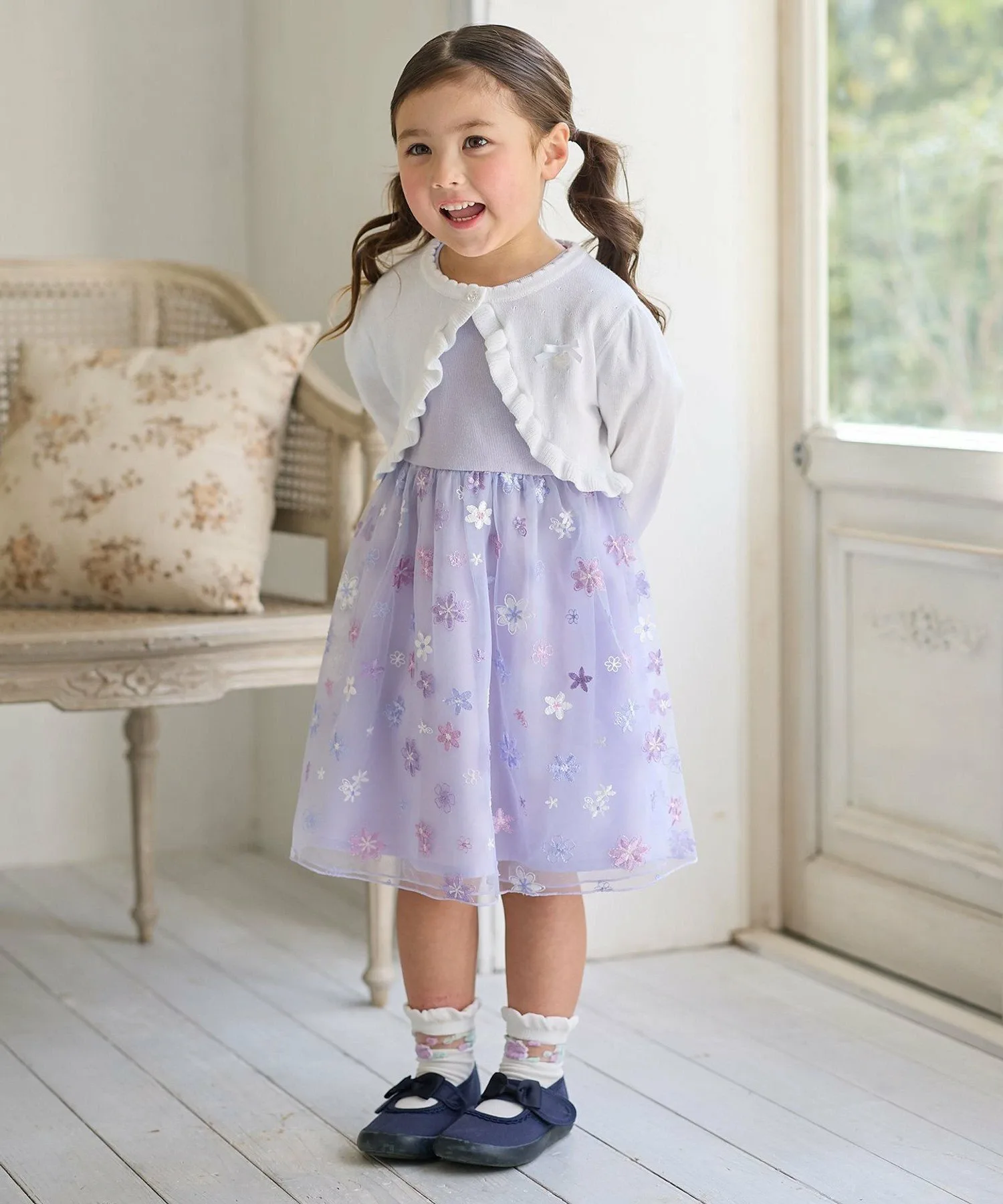Вязаный кардиган ANY KIDS, Off-white [001] — фото 4
