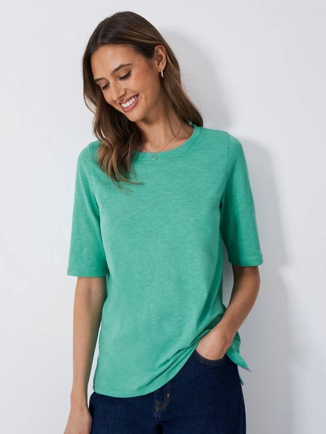 

Футболка slub с коротким рукавом Crew Clothing, цвет Turquoise Green