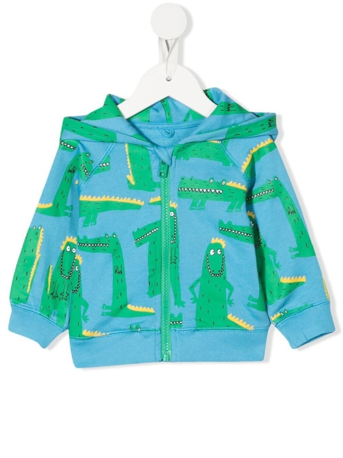 

Stella McCartney Kids худи на молнии с принтом, синий
