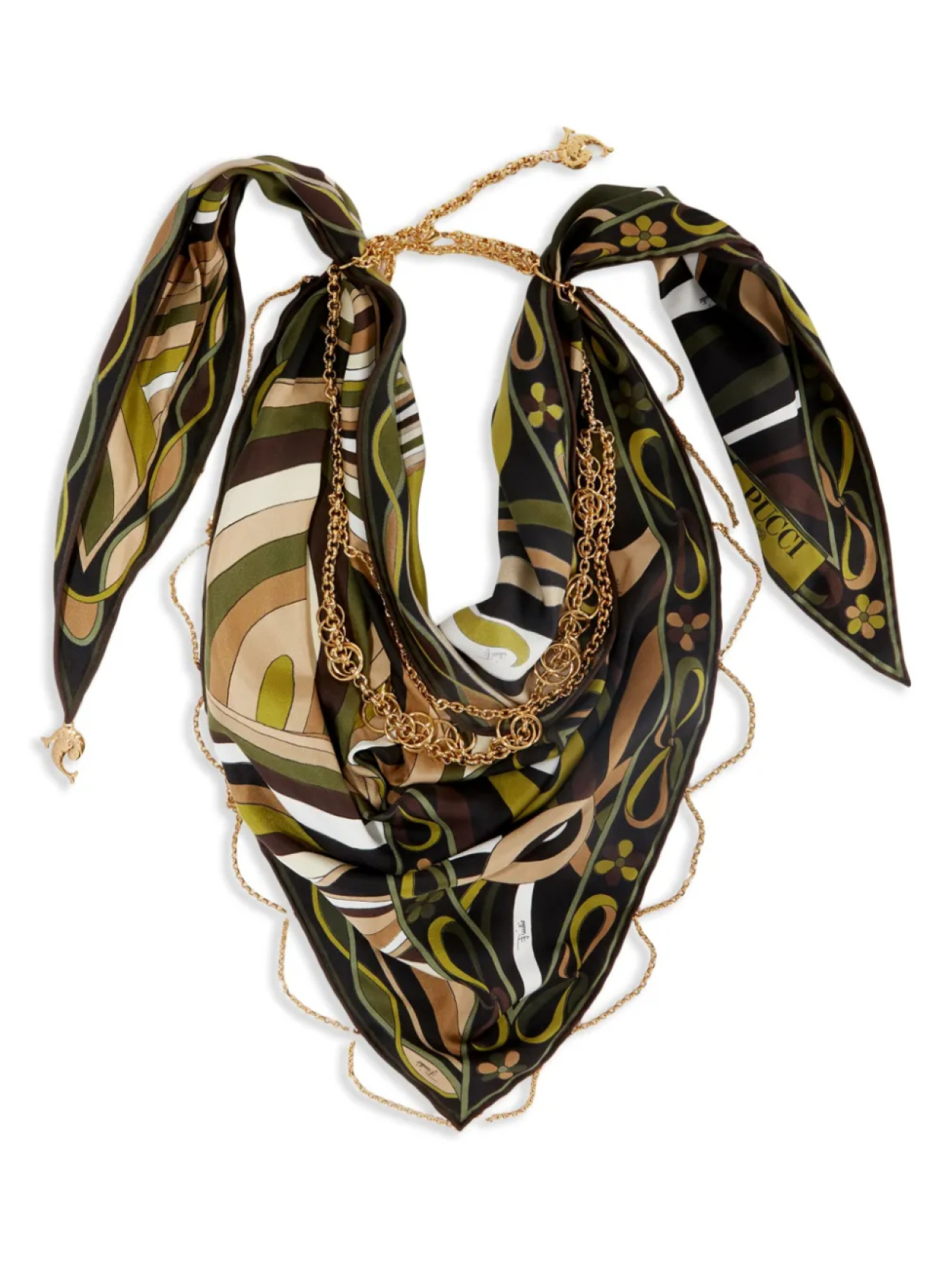 

PUCCI колье Foulard, золотой