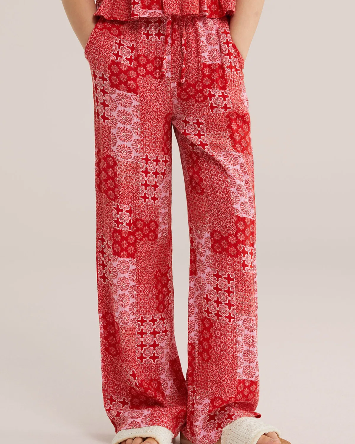 Брюки свободного кроя We Fashion, Red — фото 3