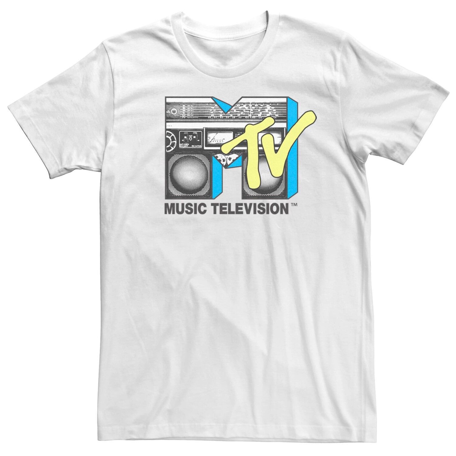 

Мужская черно-желтая футболка с логотипом MTV Boombox Licensed Character, Черный, Мужская черно-желтая футболка с логотипом MTV Boombox Licensed Character