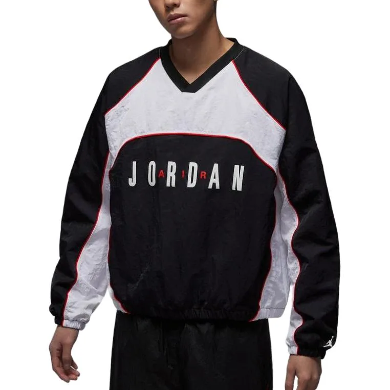 Толстовка As M J FLT LS WARM UP TOP Jordan, черно-белый