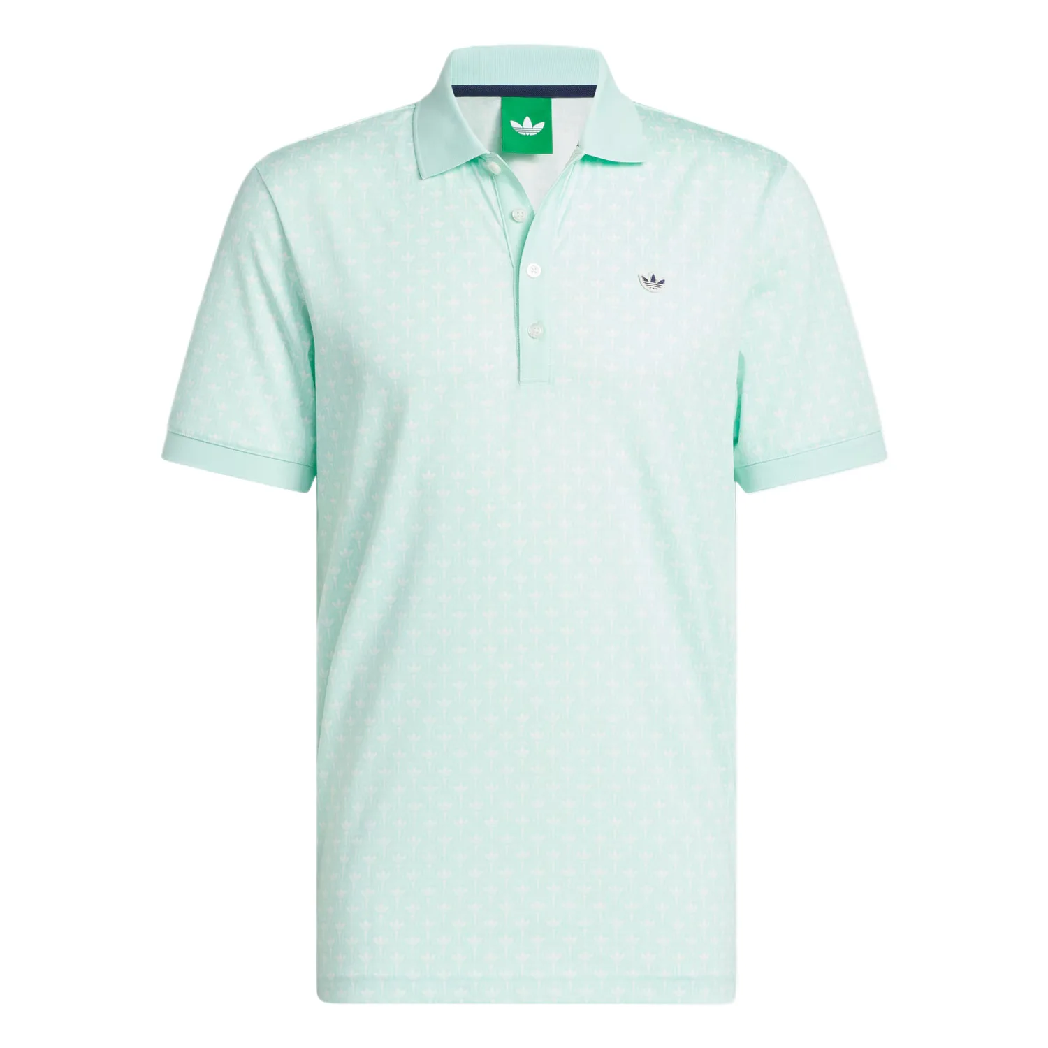 Мужская одежда для гольфа Trefoil Adidas Originals, Clear Mint Green/White