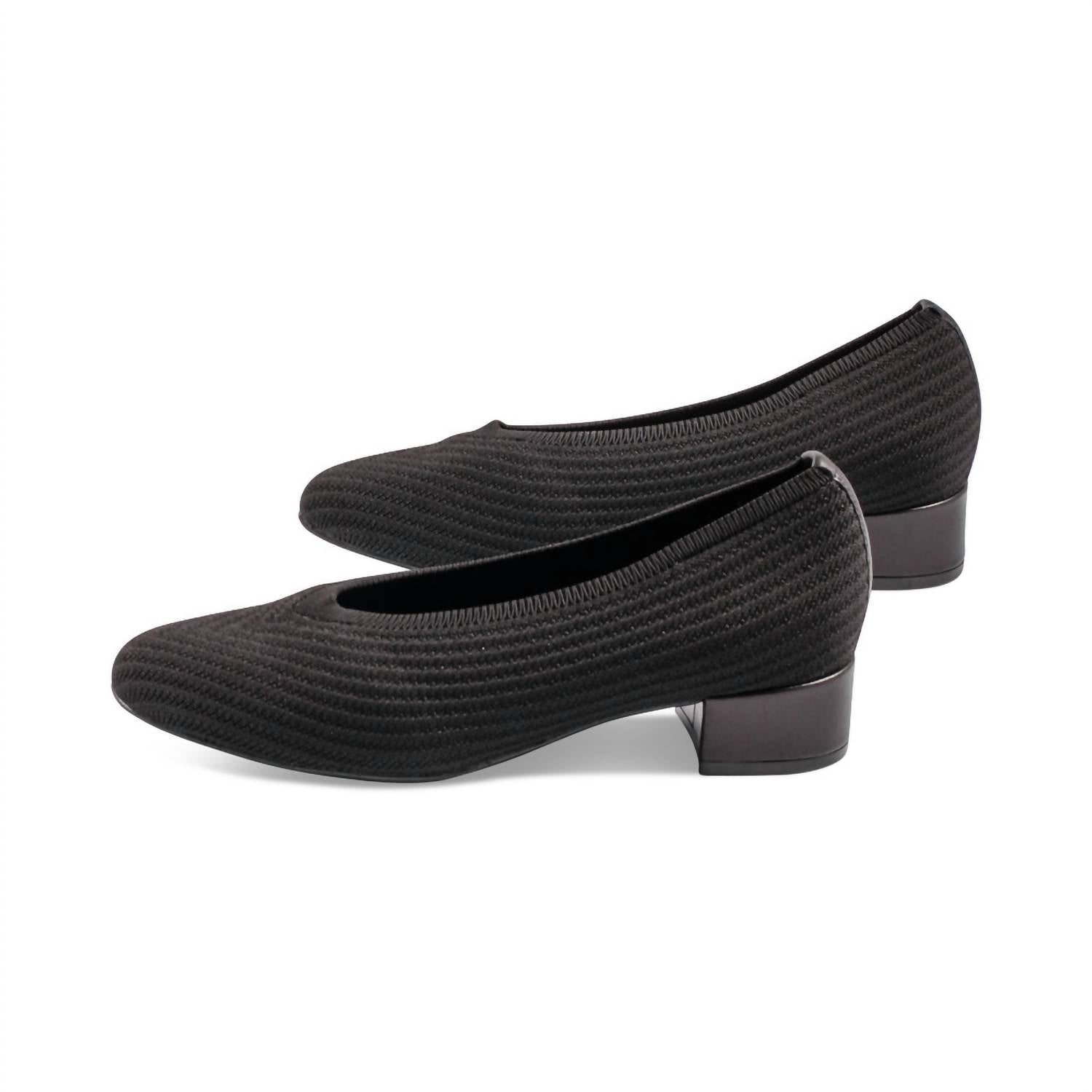 Женские туфли Vartan Stretch Knit Heel черного цвета VANELi