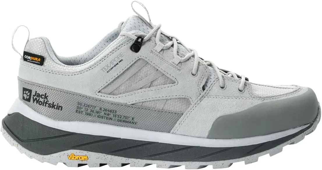 Женские прогулочные туфли Jack Wolfskin Terraquest Texapore Low W, Pebble Grey