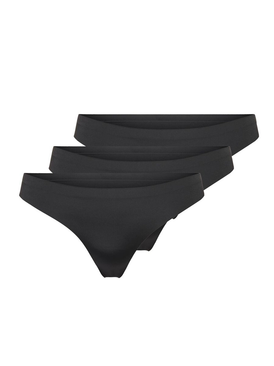 

Трусы ONLY String s Nahtlos 3 er Pack Taillen Tangas Unterhöschen ONLTRACY, черный