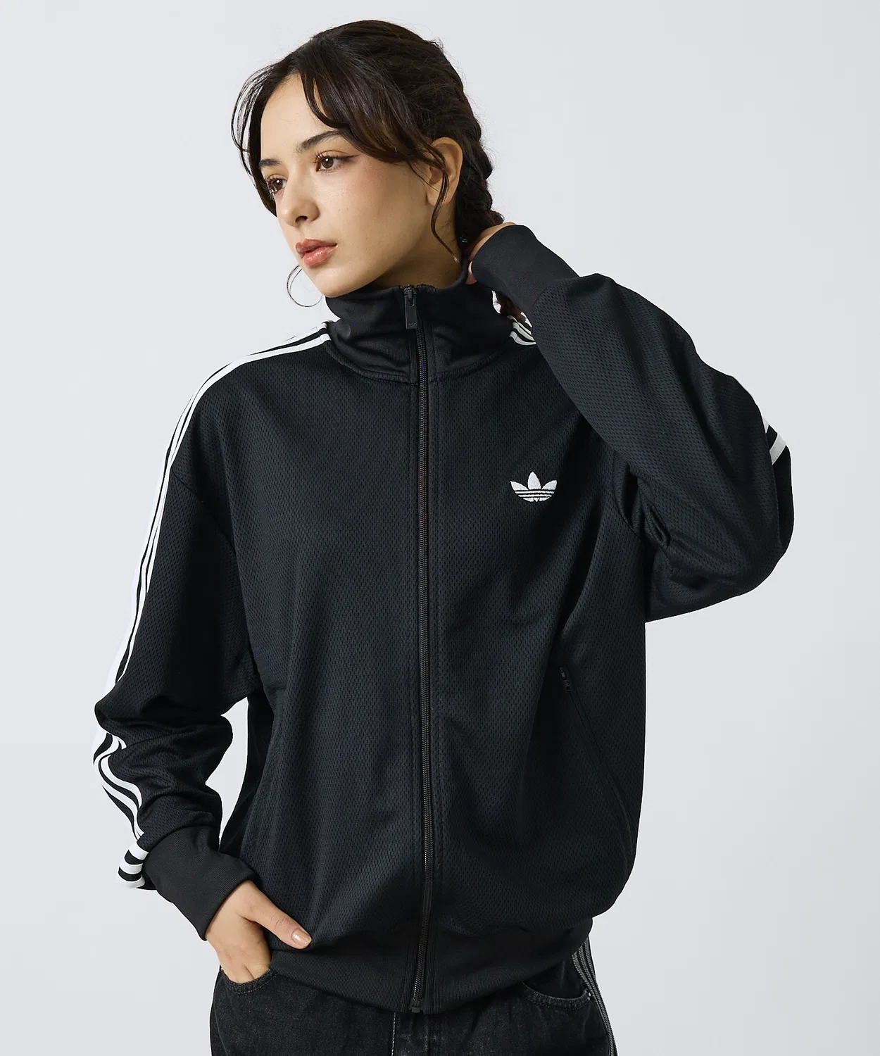 Трек-топ ADICOLOR WOVEN FIREBIRD TRACK TOP от Adidas, нейлон, черный — фото 2