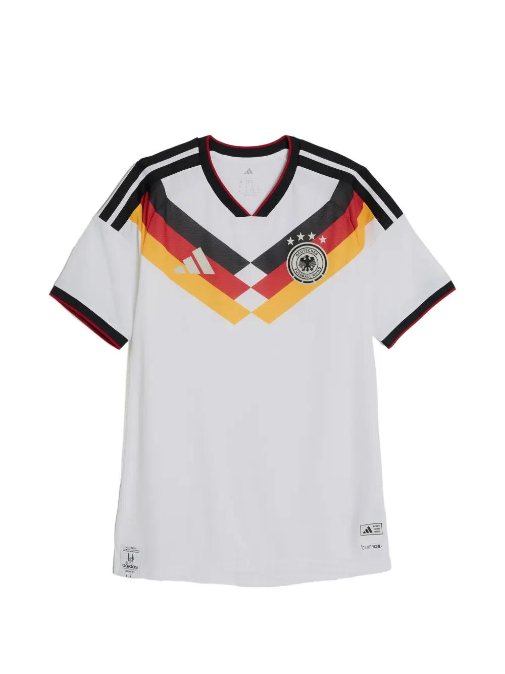 Полосатая футболка Dfb Adidas, белый