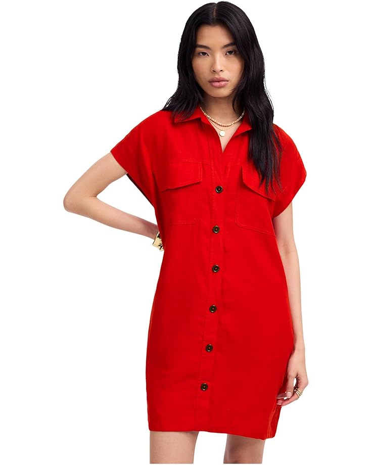 

Платье Madewell Sammy Dress - 100% Linen, цвет Festival Red