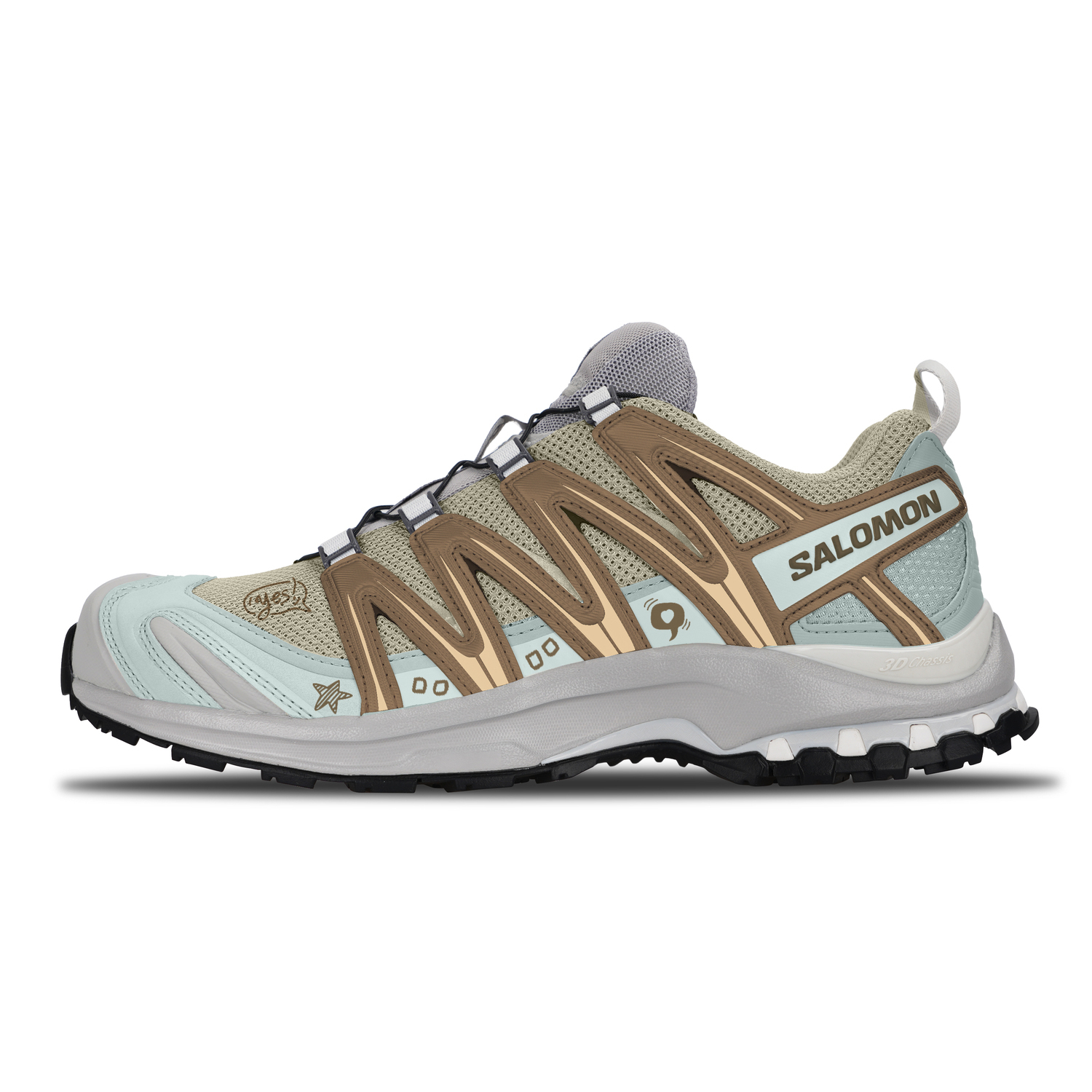 

XA PRO 3D дышащие низкие кроссовки для бега Unisex SALOMON, коричневый
