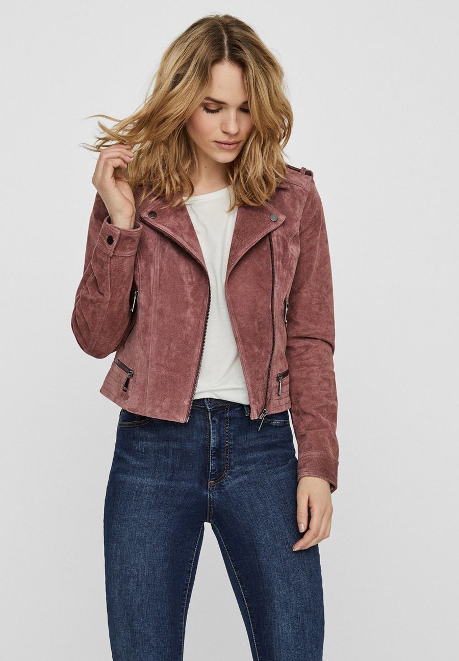 

Кожаная куртка Vero Moda, светло-розовый
