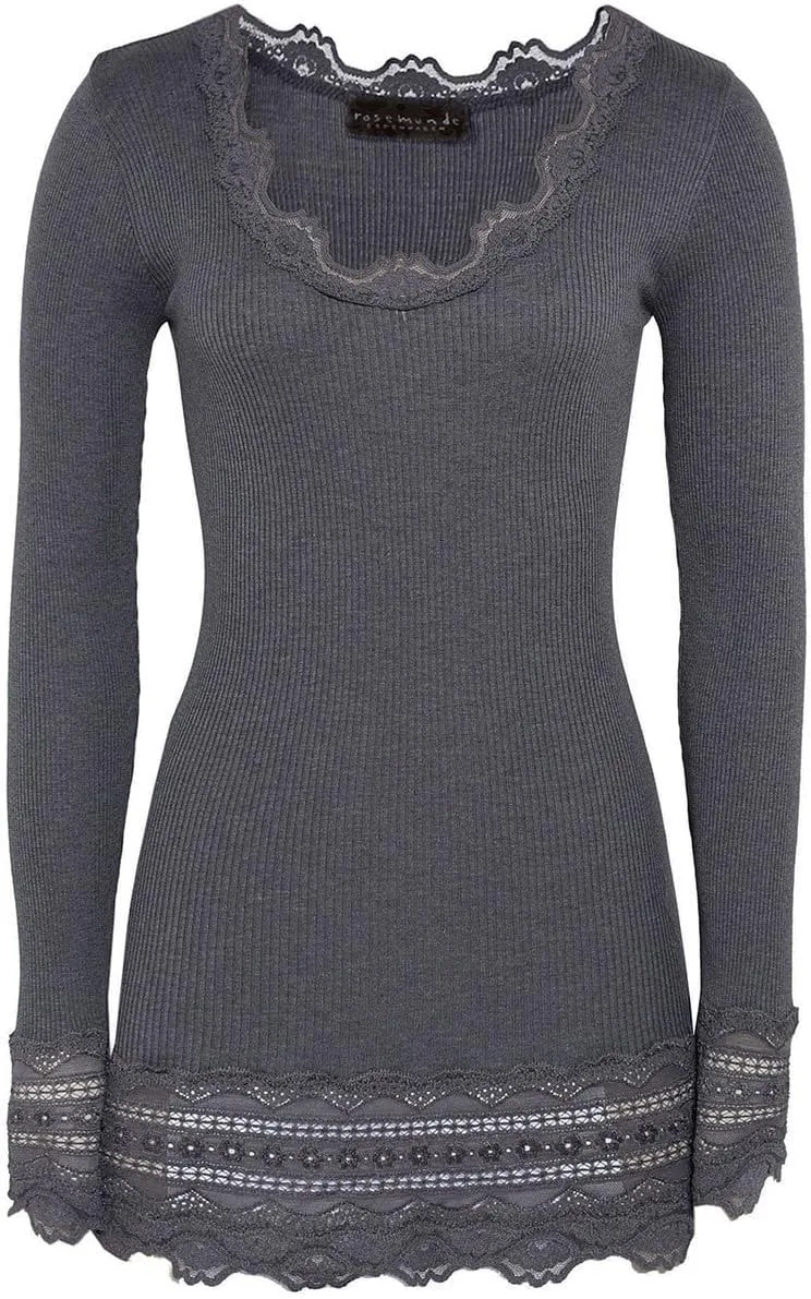 

Rosemunde женская шелковая блузка с длинным рукавом Black