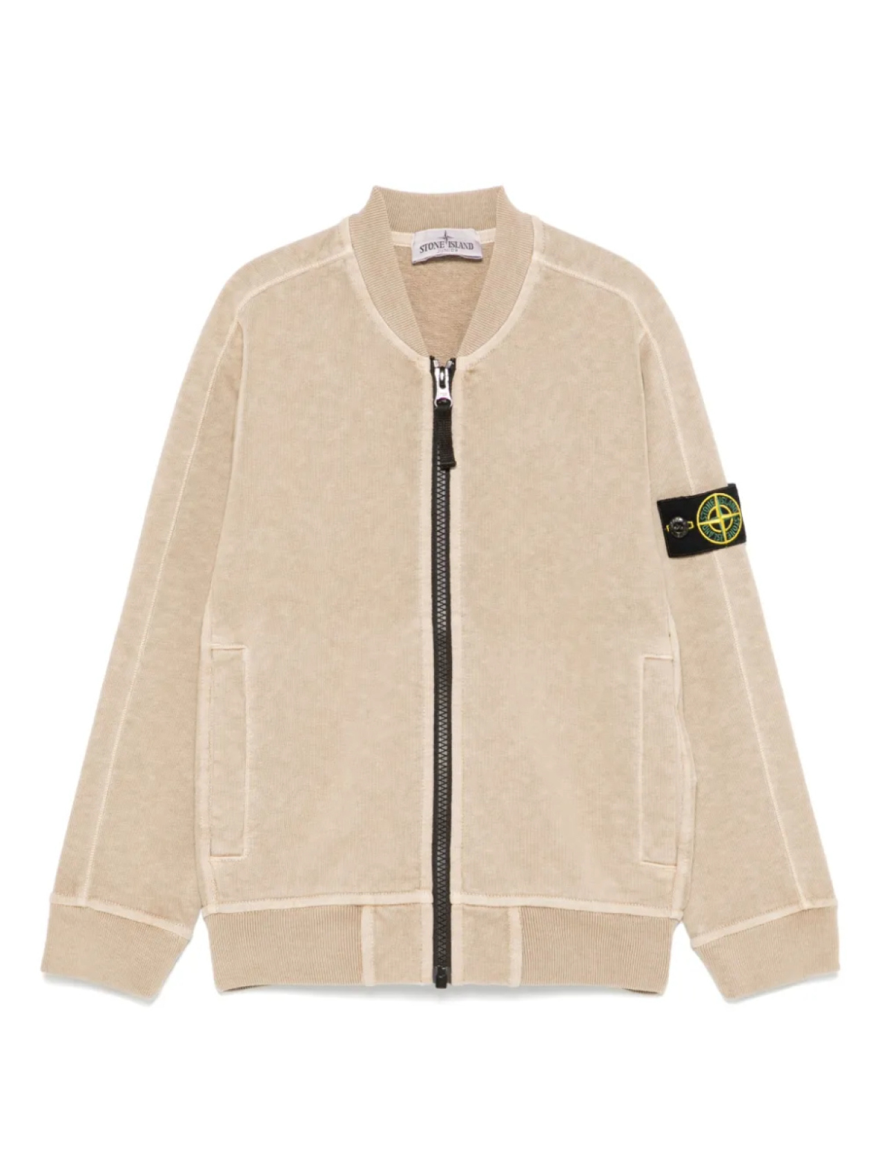 

Stone Island Junior толстовка с нашивкой Compass, коричневый