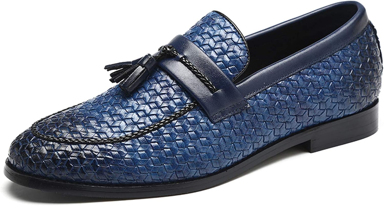 

Мужские лоферы Santimon, модные плетеные туфли для вождения, слипоны-мокасины, повседневная обувь, синий