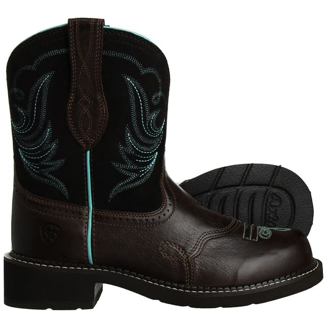 Женские ботинки Ariat Fatbaby Heritage короткие с вышивкой, коричневый — фото 4