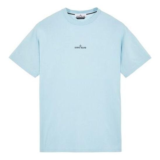 

Футболка plain logo t-shirt 'light blue' Stone Island, голубой
