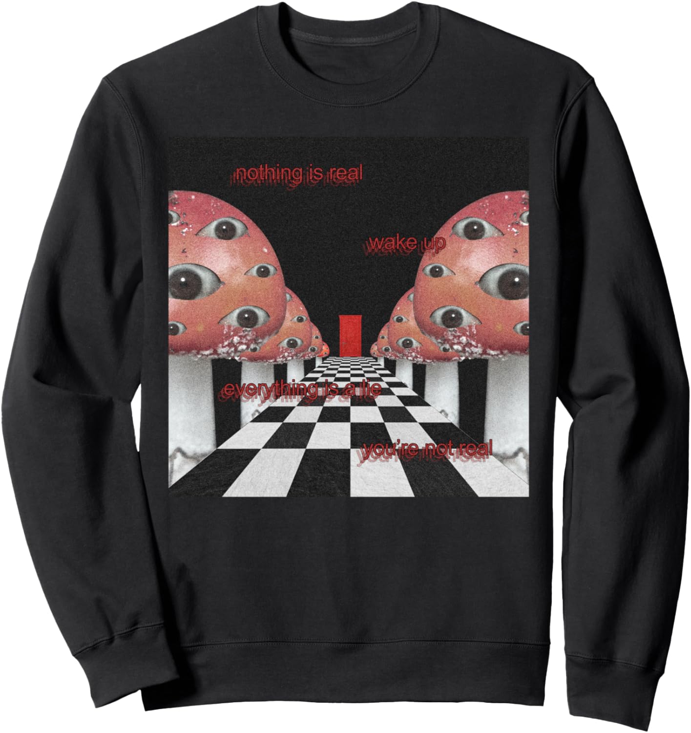 

Эстетика фрикора, грибной глаз, разбросанный автомобиль, травма, звонок, толстовка Weirdcoreaesthetic Clothingalt Indiedreamcore, черный