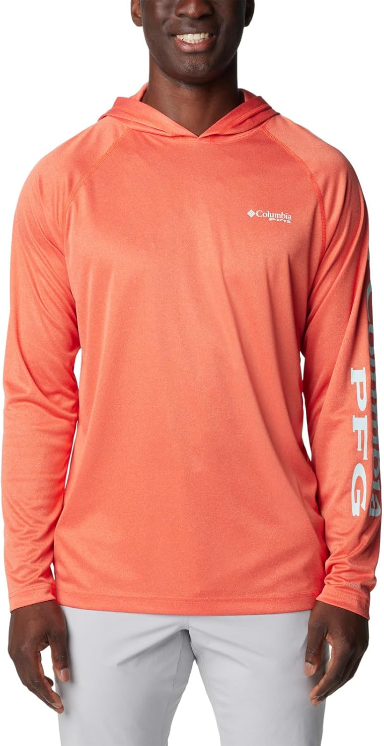 

Толстовка с капюшоном Columbia Mens Terminal Tackle, Bright Poppy Heather/Icy Morn Logo