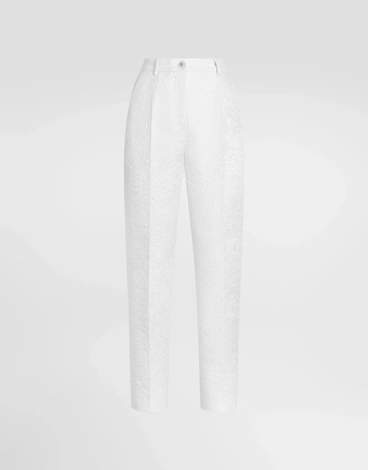 Брочовые брюки Dolce & Gabbana, белый