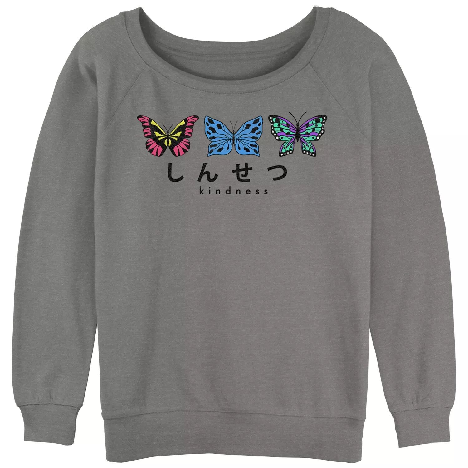 

Пуловер из махровой ткани с напуском для юниоров Kindness Butterflies