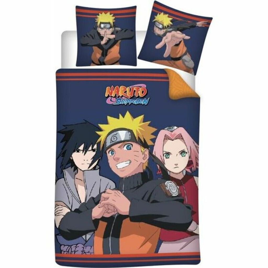 

Детское постельное белье Naruto Shippuden микрофибра комплект из 2 предметов 135-140x200 63x63 см Aymax