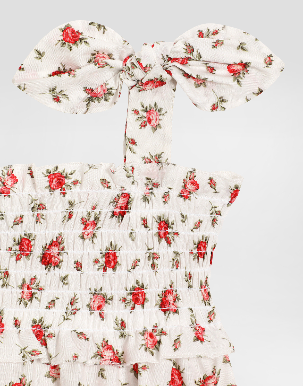 Комбинезон из поплина с мелким принтом роз DOLCE & GABBANA, мультиколор — фото 4