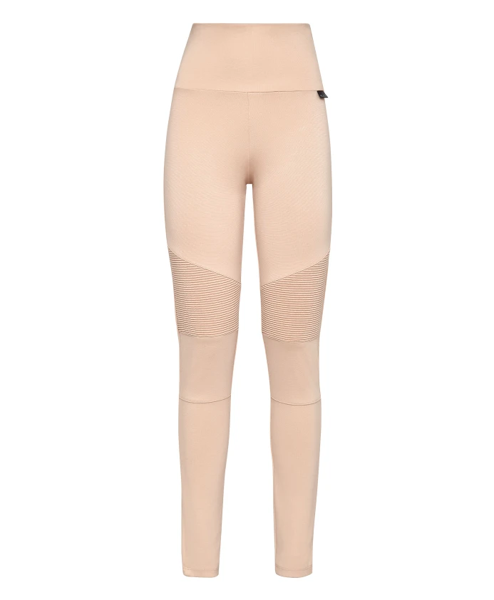 

Культовые байкерские леггинсы Philipp Plein, бежевый