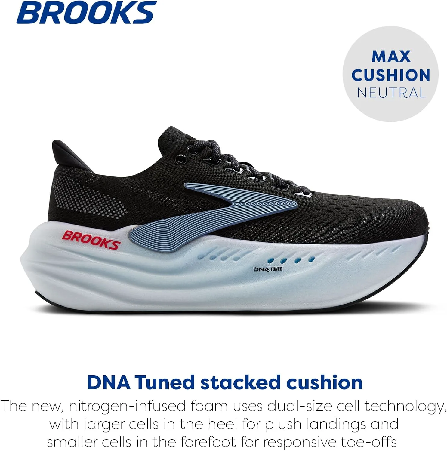 Мужские кроссовки Brooks Glycerin Max Neutral для бега и ходьбы, черный — фото 4