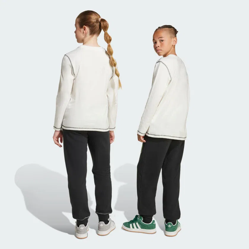 Детские спортивные штаны adidas с логотипом для детей, черный — фото 4