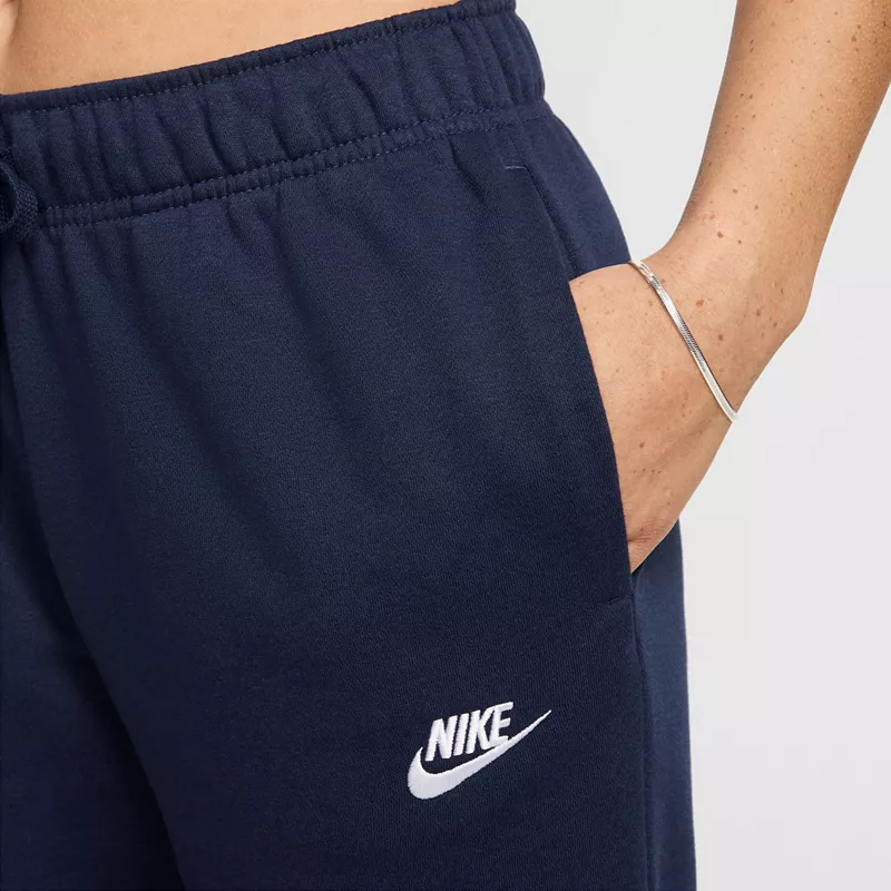 Женские джоггеры Nike Sportswear Club из флиса со средней посадкой, цвет Obsidian — фото 4