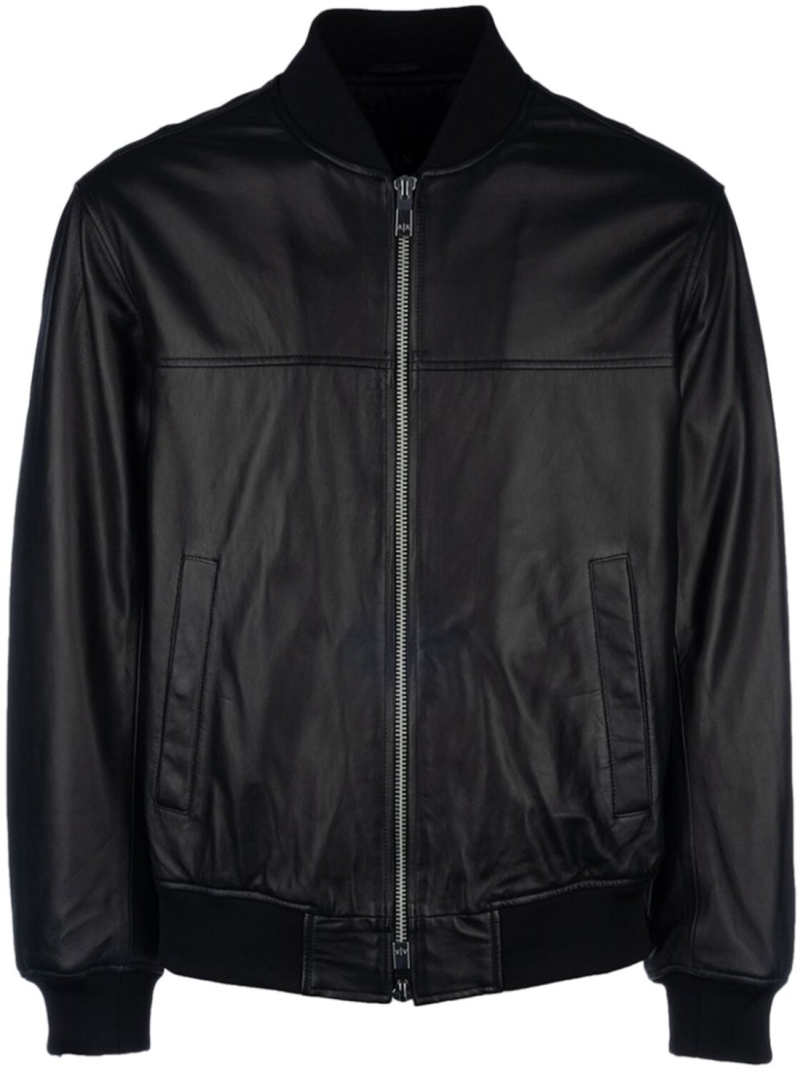

Кожаная куртка-бомбер Armani Exchange, черный