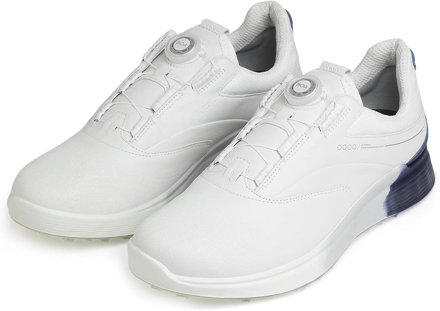 Мужские гольф-кроссовки ECCO S-Three с Gore-Tex, белый/синий/ярко-белый — фото 2