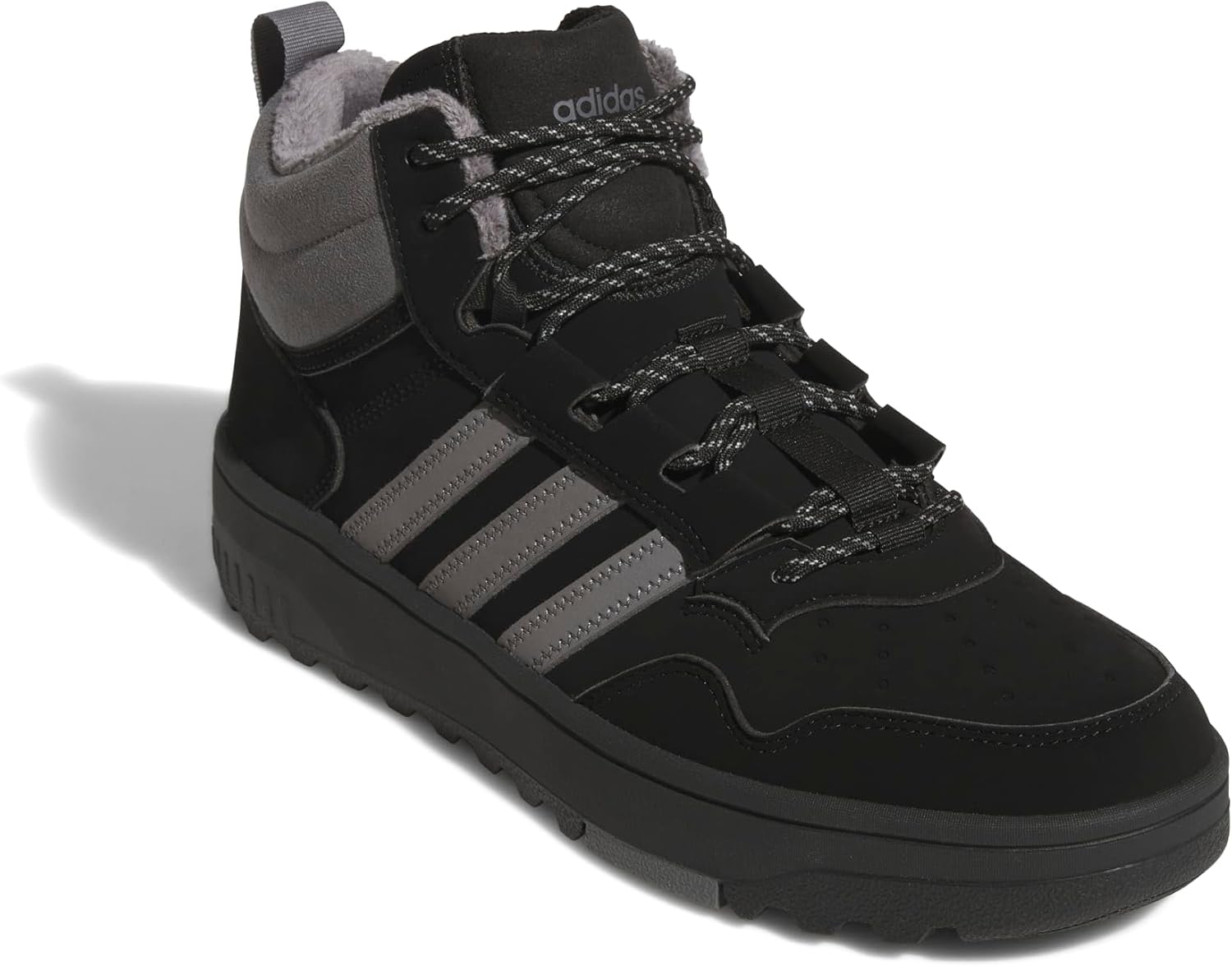 Кроссовки Adidas Unisex-Adult Hoops 4.0 Mid Top, черный/серый — фото 4