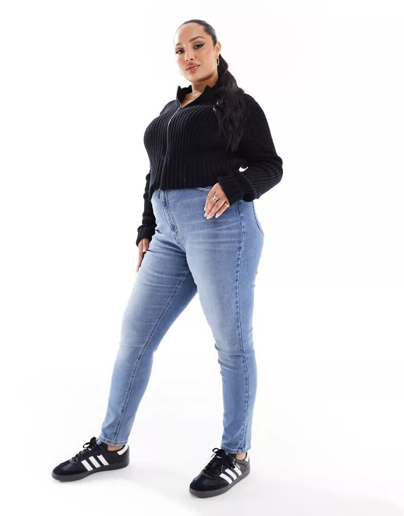 

Синие джинсы скинни ASOS DESIGN Curve Ultimate