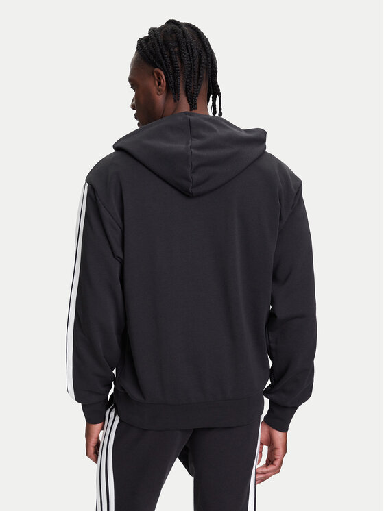 Толстовка обычного кроя Essentials 3-Stripes JD1874 Adidas, черный — фото 3