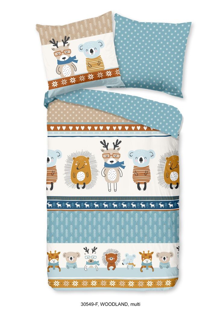 

Детское постельное белье Good Morning с животными - 135х200 см - фланель/бобр Muller Textil