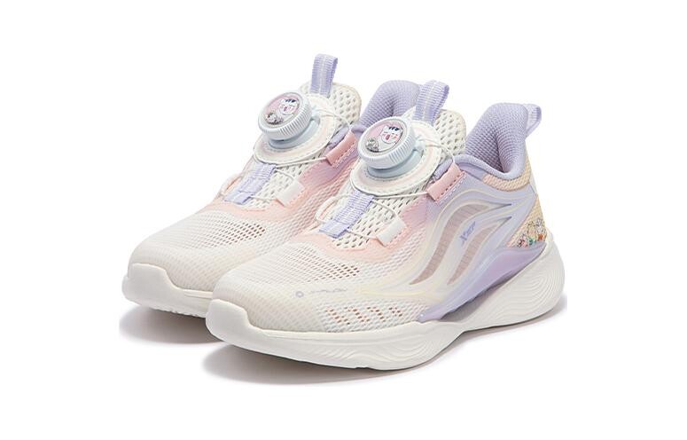 Кроссовки детские Qing Feng 5.0 PS Low-top Sail белые/сиреневые Xtep, белый — фото 2