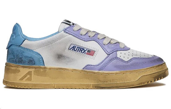 Кроссовки medalist super vintage low leather sneakers 'white purple blue' Autry, белый — фото 2
