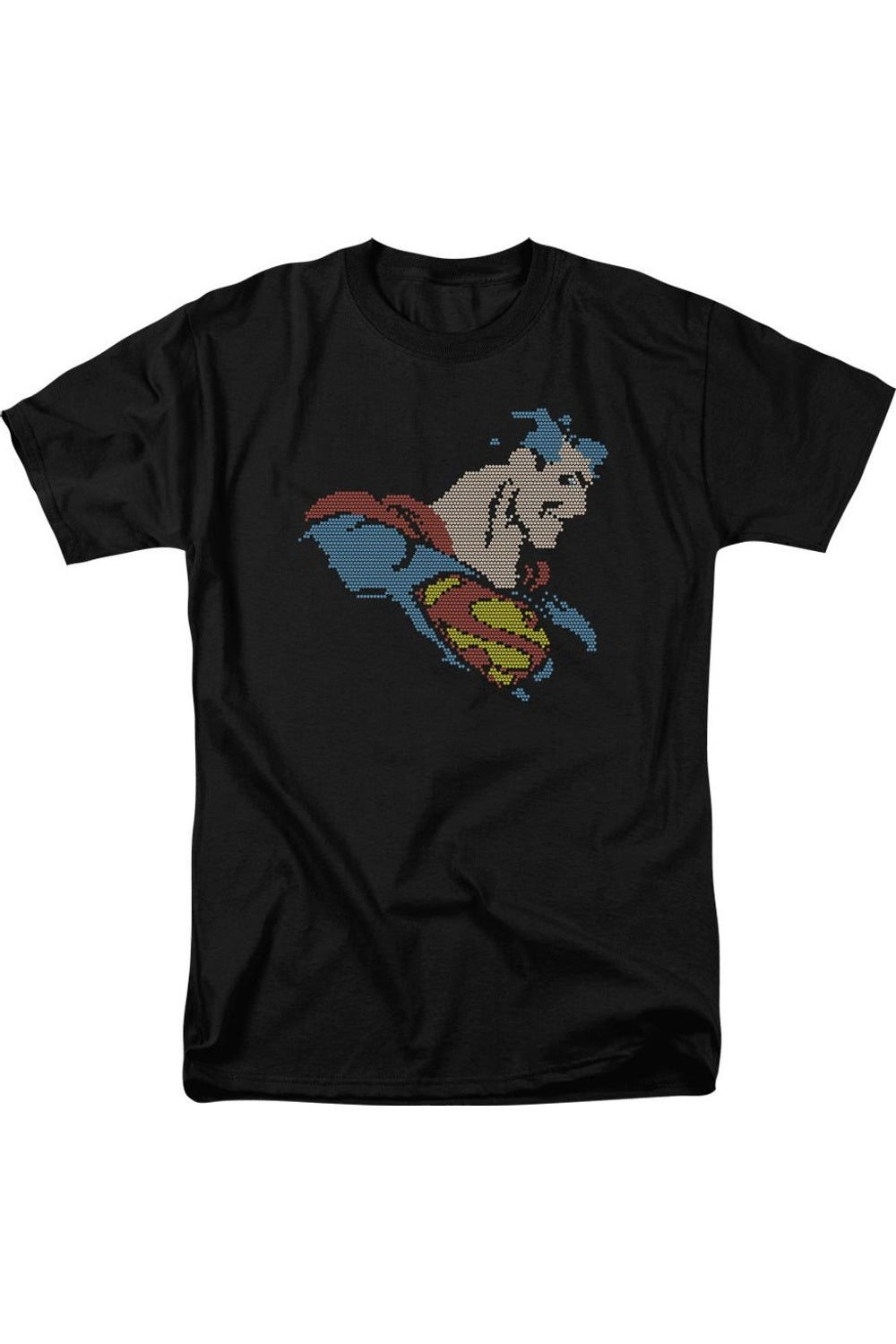

Футболка с коротким рукавом для взрослых DC Comics Lite Brite Superman Gildan, черный