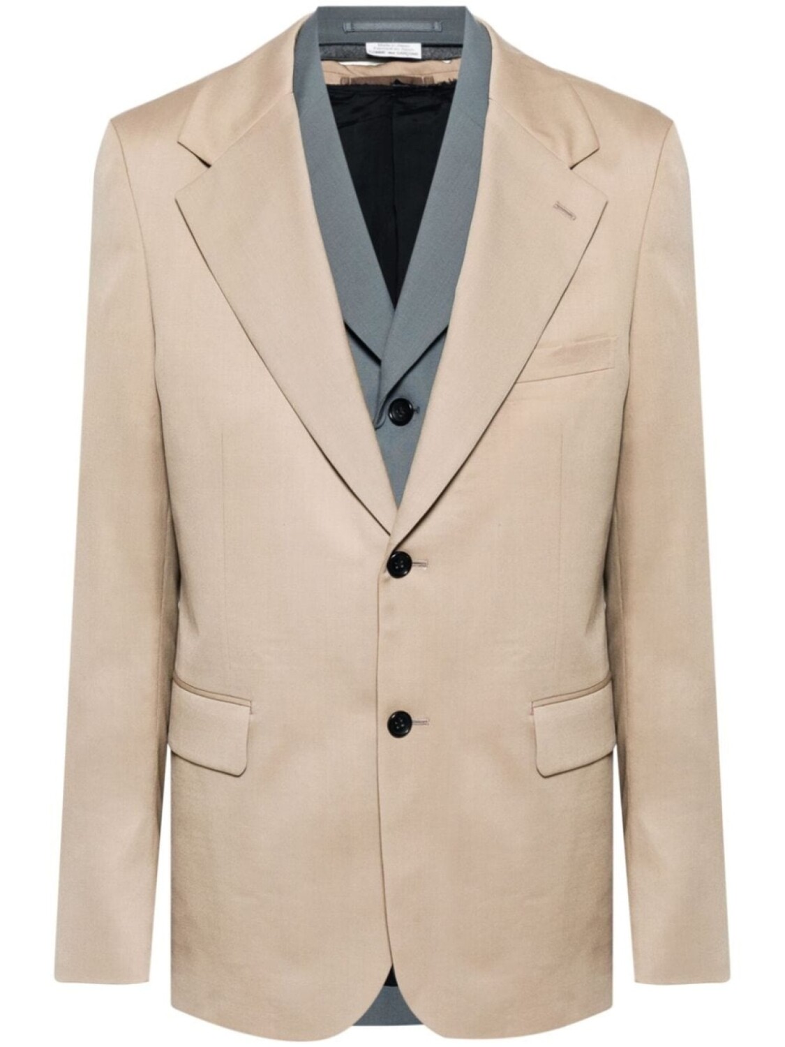 

Comme des Garçons Homme Plus single-breasted layered blazer, нейтральный цвет
