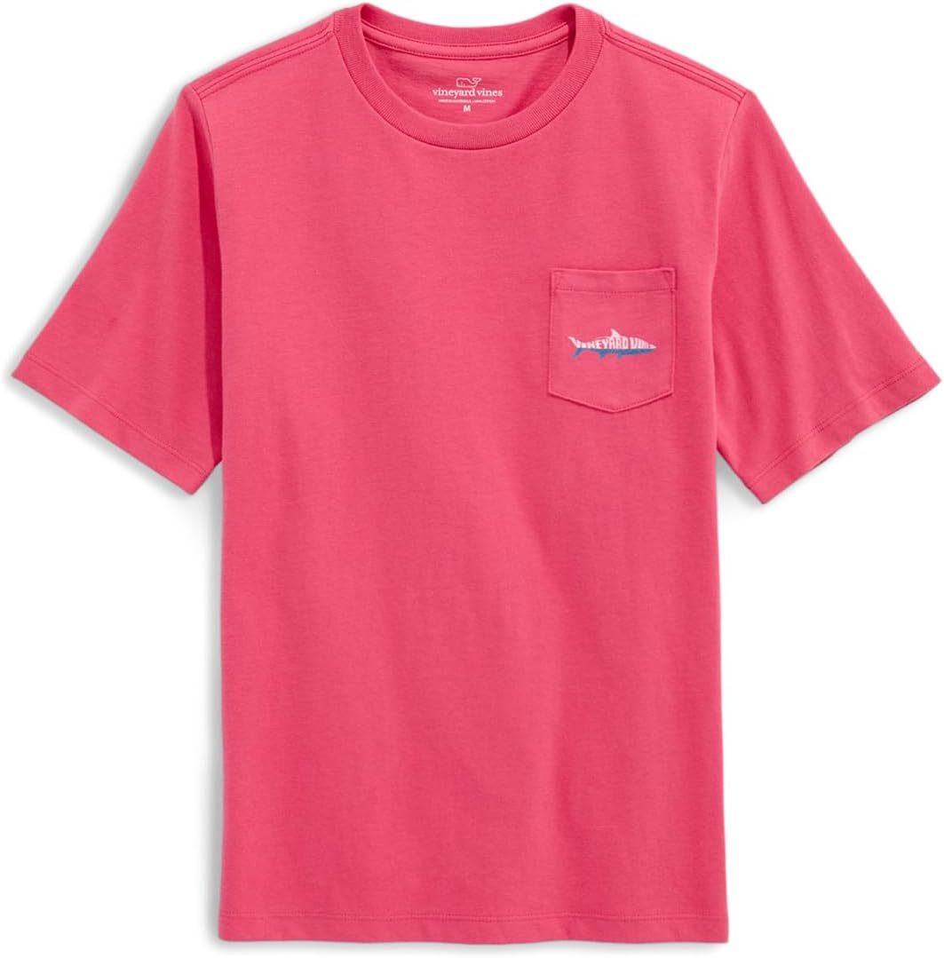 

Футболка Vineyard Vines Kids Silhouette Fish Short Sleeve Tee, цвет Sailors Red