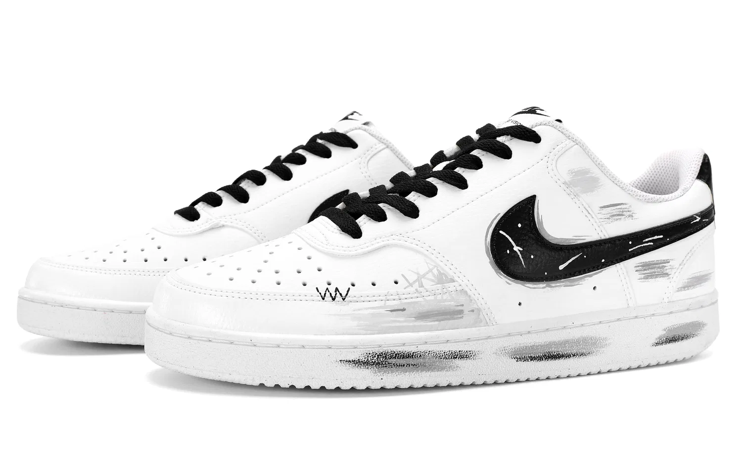 Кроссовки скейтбординговые Nike Court Vision 1 Ink Order белый — фото 4