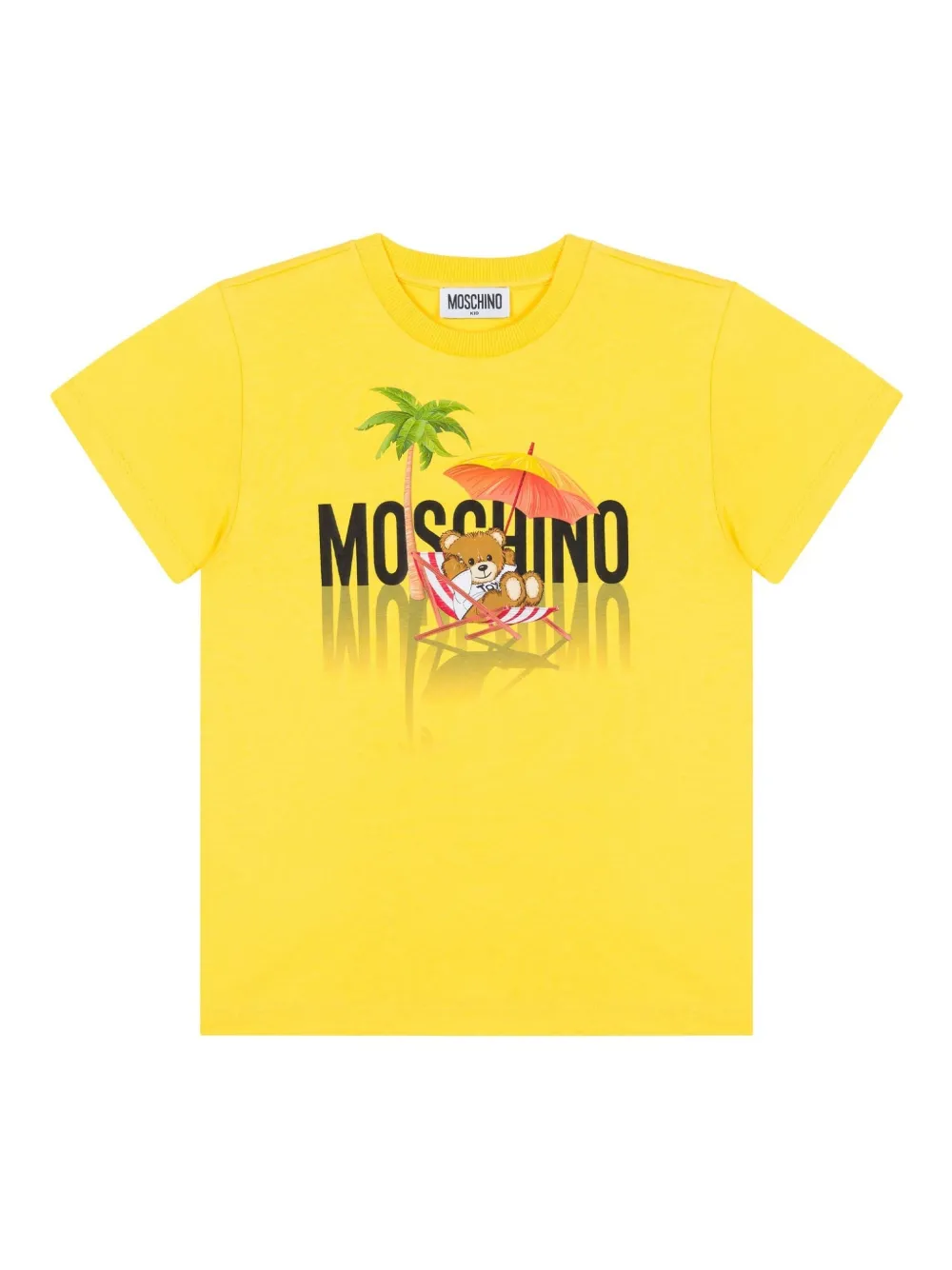 

Футболка с логотипом Moschino Kids, желтый