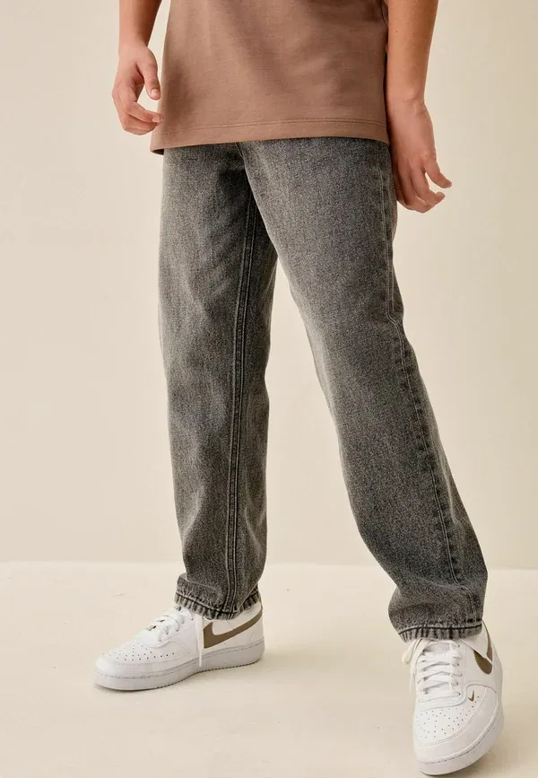Джинсы Regular fit loose fit straight leg Next, серый деним — фото 2