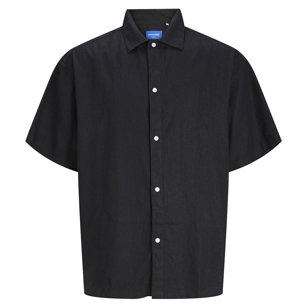 

Рубашка с коротким рукавом Jack & Jones Faro Linen Oversized, черный