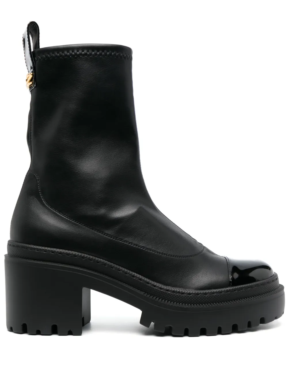 Ботильоны Vicentha 70 на блочном каблуке Giuseppe Zanotti, черный