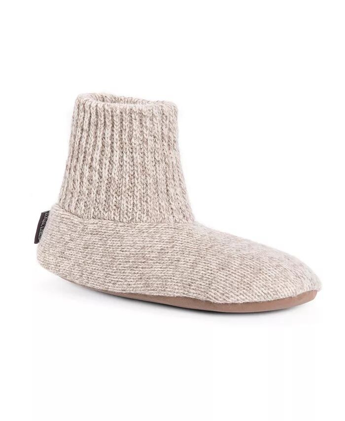 

Мужские шерстяные тапочки-носки Morty Ragg, темно-синие, XL (11,5-12,5) MUK LUKS, коричневый/бежевый