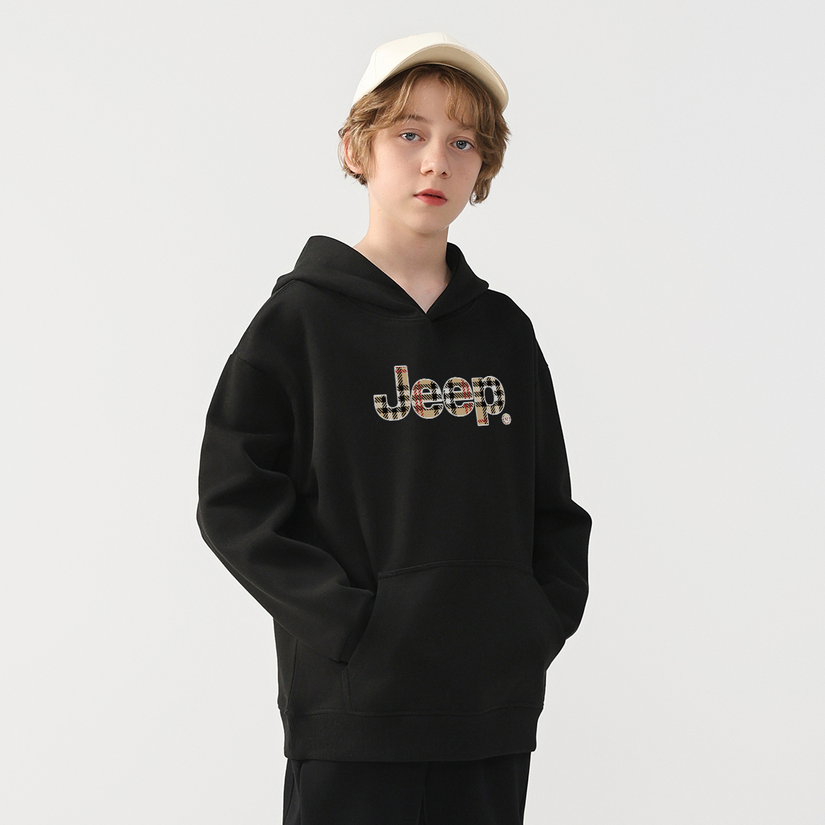 Свитшот для детей 3-7 лет Jeep, красный fleece-lined — фото 4