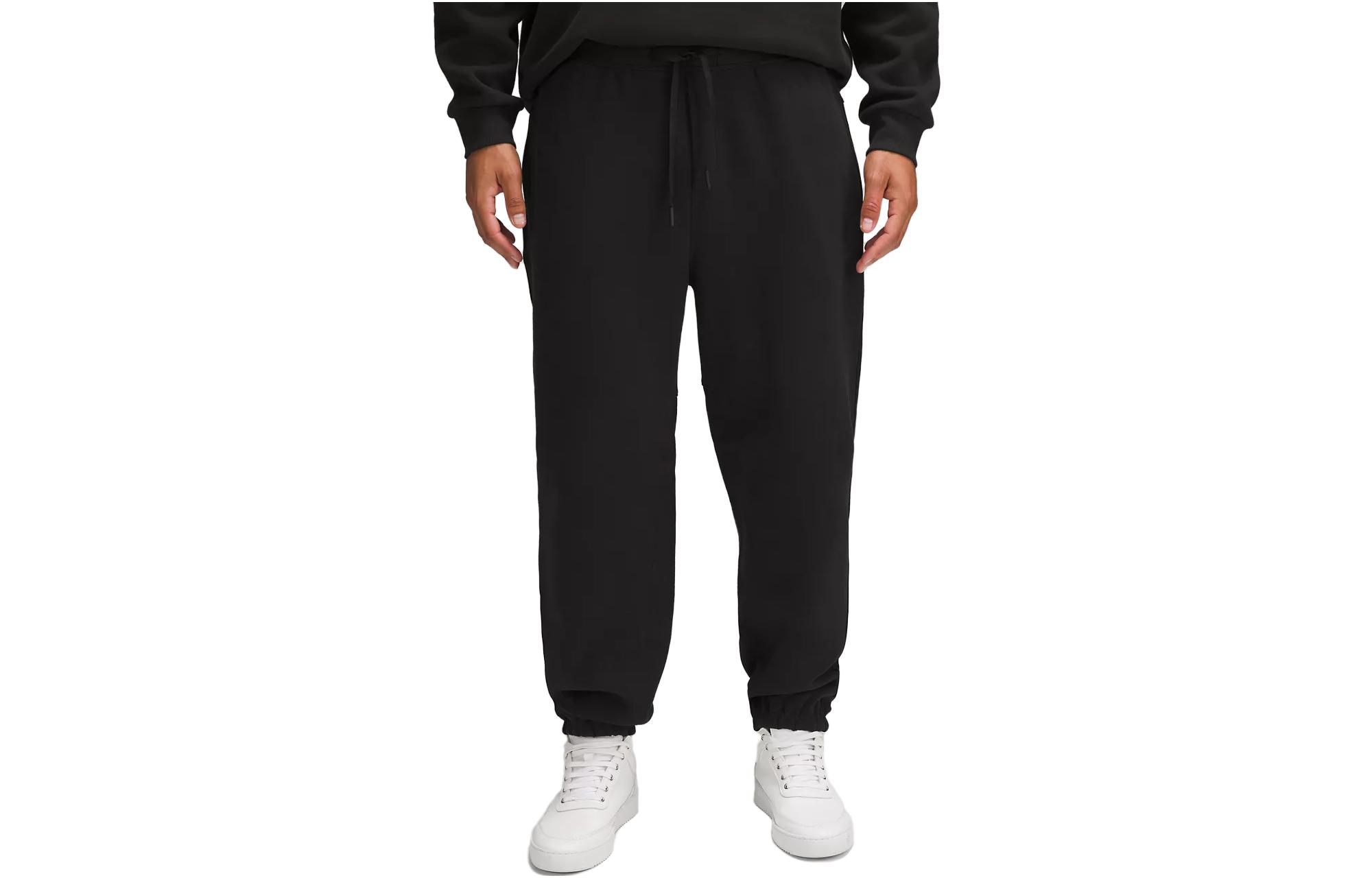 

Стабильное состояние вязаные спортивные штаны мужские Lululemon, черный